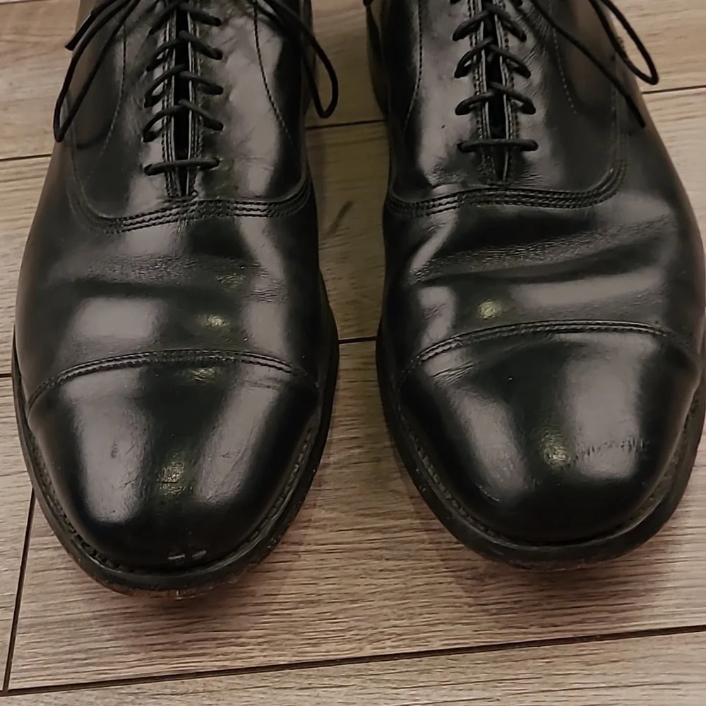 ALLEN EDMONDS Park Avenue‎ Black Leather Cap Toe Sz 11.5 B Mens Dress Shoes